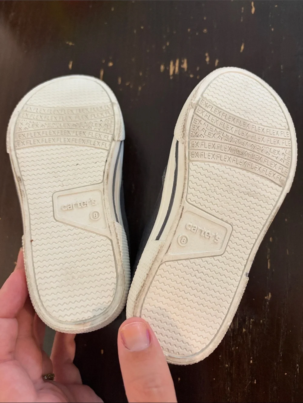 Carter's Dark Gray Slip-On Sneakers with Dino Outline Print